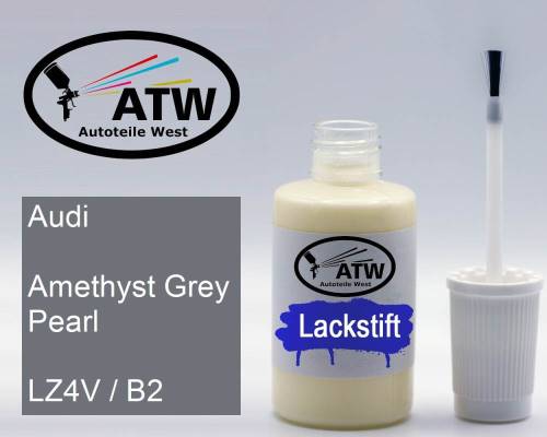 Audi, Amethyst Grey Pearl, LZ4V / B2: 20ml Lackstift, von ATW Autoteile West.